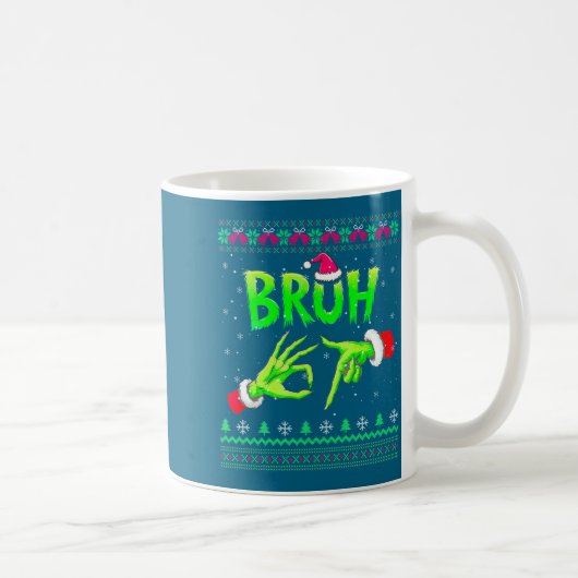Bruh 67 Christmas Ugly Sweater Six Seven Meme 6 7  コーヒーマグカップ (右)