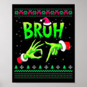 Bruh 67 Christmas Ugly Sweater Six Seven Meme 6 7  ポスター (正面)