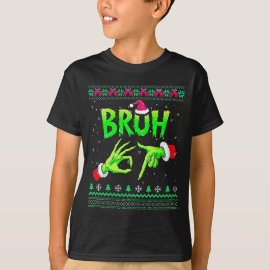 Bruh 67 Christmas Ugly Sweater Six Seven Meme 6 7  Tシャツ (正面)