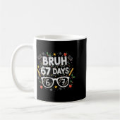 Bruh 67 Days Christmas Funny School Student  コーヒーマグカップ (左)