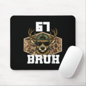 Bruh 67 Deer Funny Deer Hunting Camo Hat Youth Tee マウスパッド (マウス)