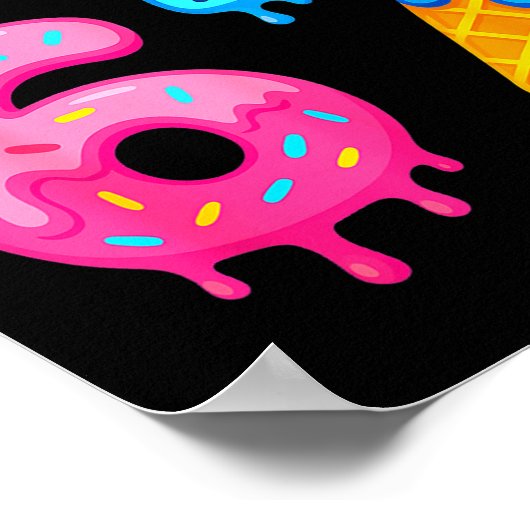 Bruh 67 Drippy Ice Cream Donut Funny Essential  ポスター (角)