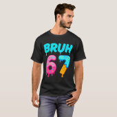 Bruh 67 Drippy Ice Cream Donut Funny Essential  Tシャツ (正面フル)