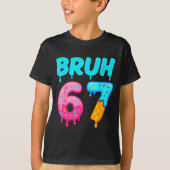 Bruh 67 Drippy Ice Cream Donut Funny Essential  Tシャツ (正面)