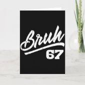 Bruh 67 Meme Funny Number 6 7 Costume Kids Youth B カード (正面)