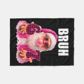 Bruh 67 Santa Bubble Gum Six Seven Meme Christmas  フリースブランケット (正面(横))