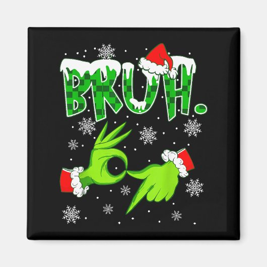Bruh 67 Six Seven 6 7 ミーム クリスマス おもしろい Gen Z S マグネット (正面)