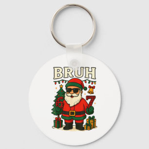 Bruh 67 Six Seven 6 7 メメクリスマスサンタパジャマ キーホルダー