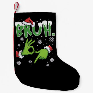 Bruh 67 Six Seven 6 7 メメクリスマス おもしろ ギェン  スモールクリスマスストッキング