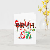 Bruh 67 Six Seven 6 7 Meme Christmas Candy Cane Li カード (黄色い花)
