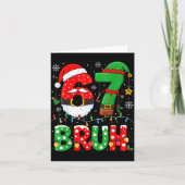 Bruh 67 Six Seven 6 7 Meme Christmas Funny Boy Gir カード (正面)