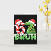 Bruh 67 Six Seven 6 7 Meme Christmas Funny Boy Gir カード (黄色い花)