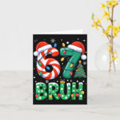 Bruh 67 Six Seven 6 7 Meme Christmas Funny Boy Gir カード (黄色い花)