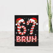 Bruh 67 Six Seven 6 7 Meme Christmas Funny Boy Gir カード (正面)
