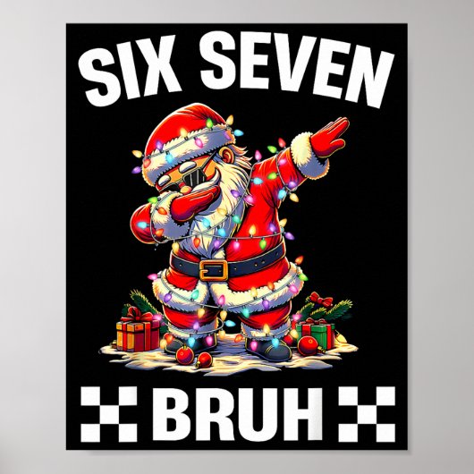 Bruh 67 Six Seven 6 7 Meme Christmas Funny Boy Gir ポスター (正面)