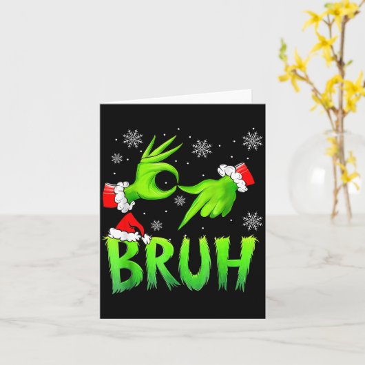 Bruh 67 Six Seven 6 7 Meme Christmas Funny Gen Alp カード (黄色い花)