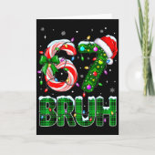 Bruh 67 Six Seven 6 7 Meme Christmas Tree Candy Ca カード (正面)