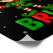 Bruh 67 Six Seven 6 7 Meme Elf Christmas Funny Boy ポスター (角)