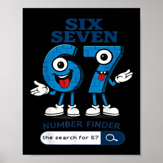 Bruh 67 Six Seven 6-7 Talian Brainrot Meme For Kid ポスター (正面)