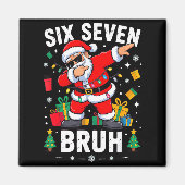 Bruh 67 Six Seven Santa Dabbing Christmas  マグネット (正面)