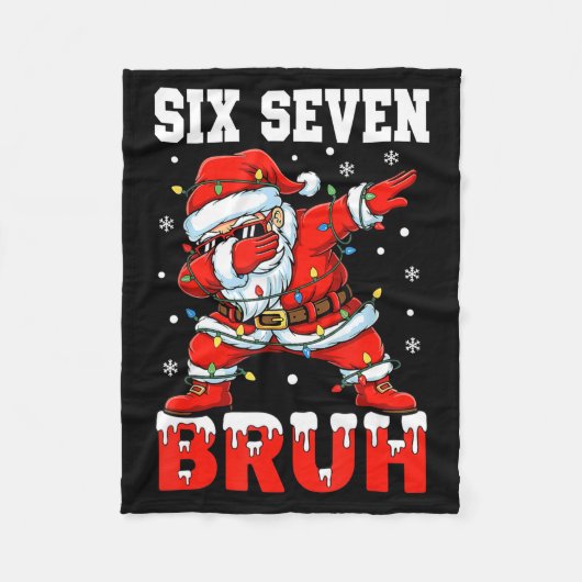 Bruh 67 Six Seven Santa Dabbing Christmas Men Boys フリースブランケット (正面)
