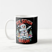 Bruh 67 Six Seven Snowman Dabbing Christmas Shirts コーヒーマグカップ (左)