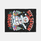 Bruh 67 Six Seven Snowman Dabbing Christmas Shirts フリースブランケット (正面(横))
