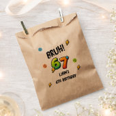 Bruh 6 7 男の子の誕生日記念品袋 フェイバーバッグ (クリップ留めされた状態)