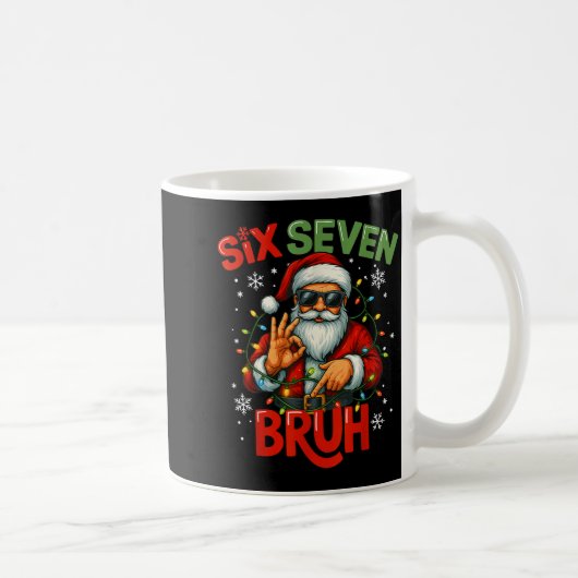 Bruh 6 7 Christmas 67 Santa Six Seven Christmas Bo コーヒーマグカップ (右)