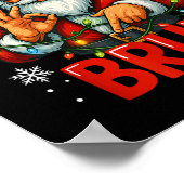 Bruh 6 7 Christmas 67 Santa Six Seven Christmas Bo ポスター (角)