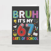 Bruh 6 7 Days Funny Retro カード (正面)