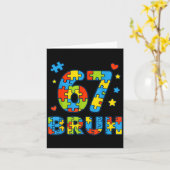 Bruh 6 7 Funny Six Seven Autism Awareness Kids Tea カード (黄色い花)