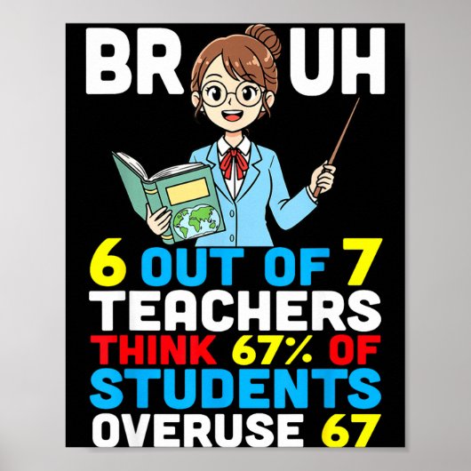 Bruh 6 Out Of 7 Teachers Think 67 Percent Students ポスター (正面)