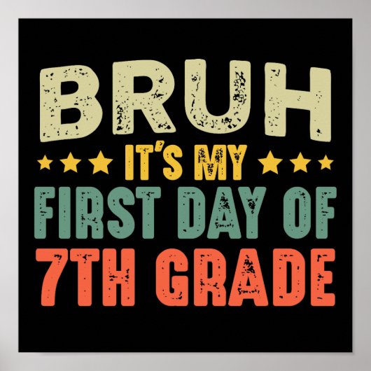 Bruh 7年生新学期の最初の日 ポスター (正面)