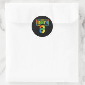 Bruh 8 Year Old Building Blocks 8th Birthday Boys ラウンドシール (バッグ)