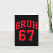 Bruh Basketball Style Number 67 Srt Bro Slang Meme カード (正面)
