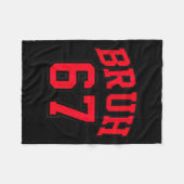 Bruh Basketball Style Number 67 Srt Bro Slang Meme フリースブランケット (正面(横))