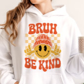 Bruh Be Kind Happy Face Beanie Orange パーカ