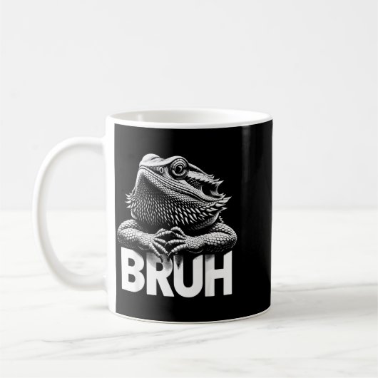 Bruh Bearded Dragon  コーヒーマグカップ (左)