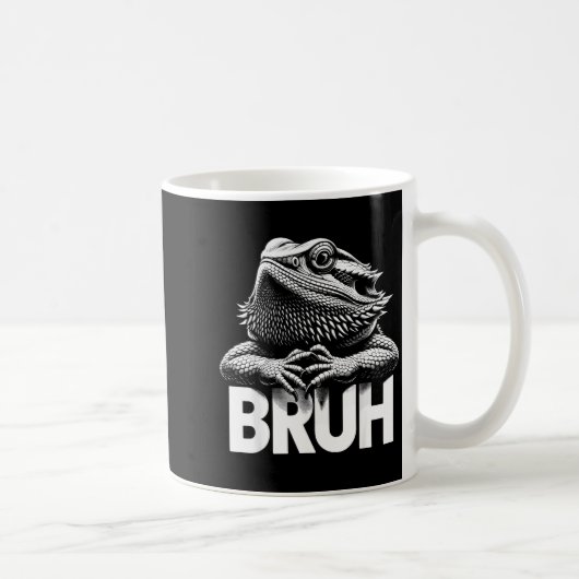 Bruh Bearded Dragon コーヒーマグカップ (右)