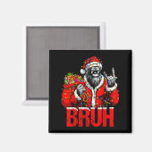 Bruh Bigfoot Christmas Funny Sasquatch Xmas For Me マグネット (正面/裏面)