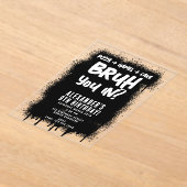 Bruh Boy Black Graffiti Street Art Birthday アクリル招待状 (レイダウン)