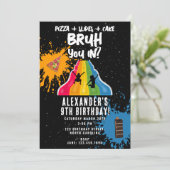 Bruh Boy's Birthday Indoor Slide Park Playground 招待状 (スタンド正面)