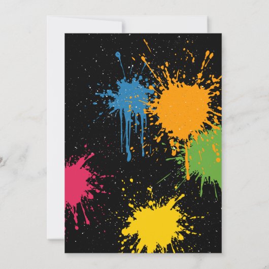 Bruh Boy's Birthday Indoor Slide Park Playground 招待状 (裏面)