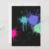 Bruh Boy's Birthday Neon Graffiti Teenager Pizza 招待状 (裏面)