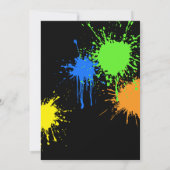 Bruh Boy's Birthday Party Neon Graffiti Teenager 招待状 (裏面)