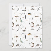 Bruh Boy's Birthday Party Teenager Fishing 招待状 (裏面)