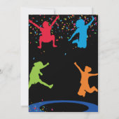 Bruh Boy's Birthday Party Teenager Jump Trampoline 招待状 (裏面)