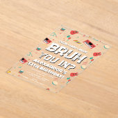 Bruh Boy's Birthday Party Teenager Music Band アクリル招待状 (レイダウン)