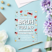 Bruh Boy's Birthday Party Teenager Music Band アクリル招待状 (インサイチュ (ウェディング))